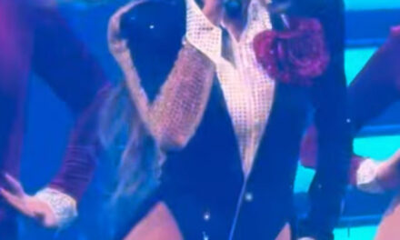 Jennifer Lopez trips and nearly falls on stage during Las Vegas residency show